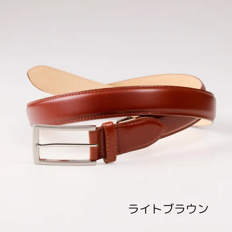 【牛革】メンズビジネスベルト（カラー：ライトブラウン）_0170-001-T05-3