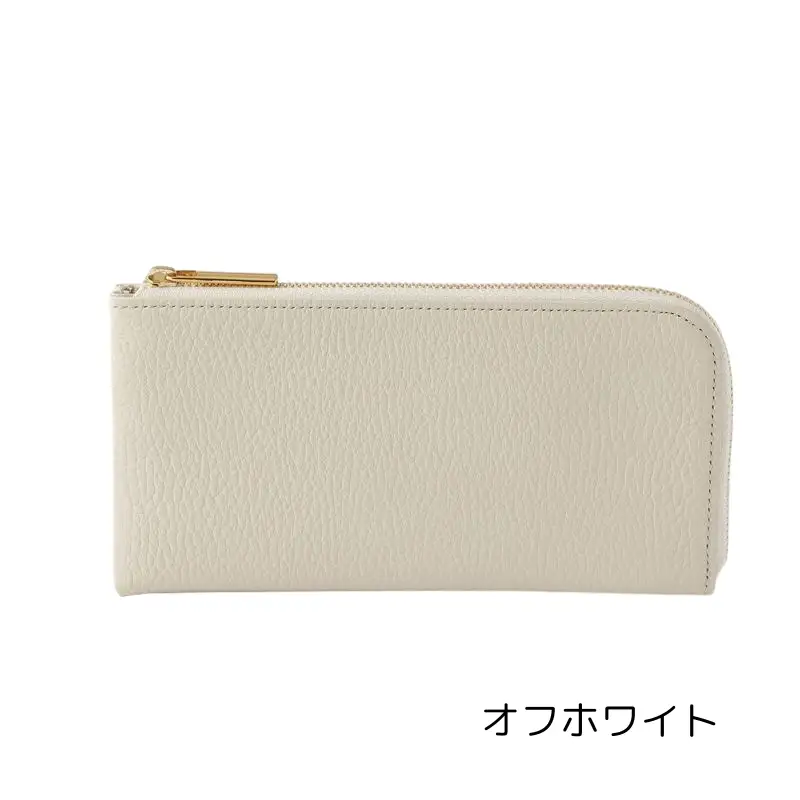 【牛革】レディース長財布 [Lファスナー]（カラー：オフホワイト）_0170-005-T05-5