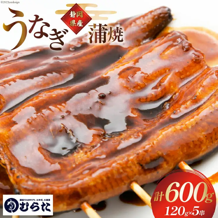 うなぎ 国産 炭火焼 肉厚 蒲焼 120g ×5尾 計600g [村田商店 静岡県 吉田町 22424323]
