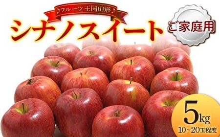 【先行予約 2026年度発送】♪フルーツ王国山形♪ シナノスイート ご家庭用 5kg りんご リンゴ 林檎 デザート フルーツ 果物 くだもの 果実 食品 山形県 FSY-2632
