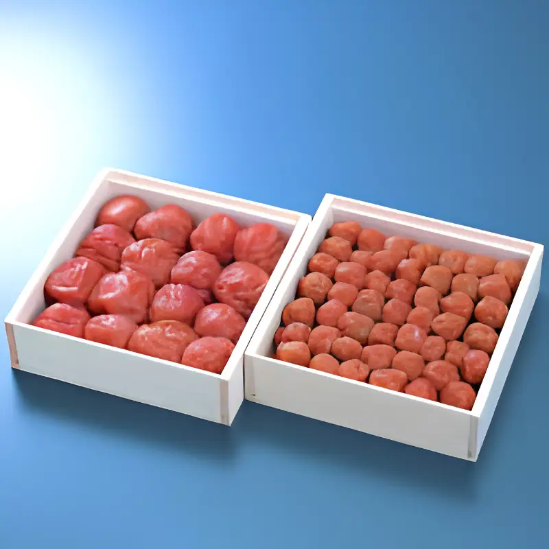 梅富久良セット（木箱入り） 大梅380g（塩分約6％） 小梅350ｇ（ 塩分約8％） / 和歌山 田辺市 梅 梅干 紀州南高梅 南高梅 うめ 肉厚 お米 おにぎり 焼酎 梅酒 健康 合成保存料不使用 【mrs029】