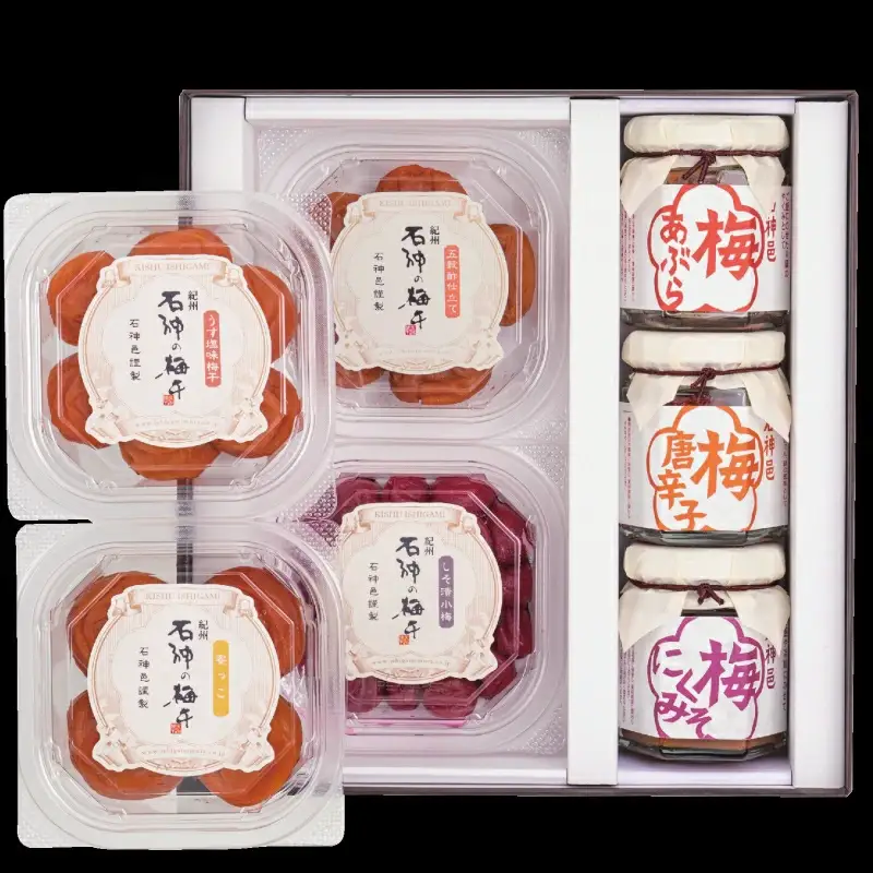石神邑セット（梅あぶら3種 梅干4種 ） / 和歌山 田辺市 紀州南高梅 南高梅 梅干し 梅干 梅 うめ 肉厚 おにぎり 焼酎 梅酒 健康 梅あぶら  にくみそ セット 詰合せ【isg033】
