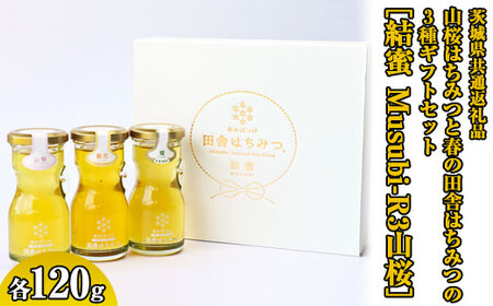 【数量限定】山桜はちみつと春の田舎はちみつの3種ギフトセット[結蜜 Musubi-R3山桜] 【茨城県共通返礼品／五霞町】 生ハチミツ 非加熱 茨城県産 ※着日指定不可 _EY01