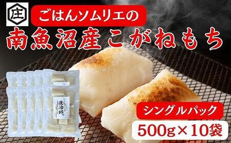 ごはんソムリエの南魚沼産こがねもち　庄治郎　500g×10袋　個包装【餅 もち 切り餅 切りもち 個包装 国産 もち米 新潟 新潟県 お雑煮 無添加 産地直送 正月】