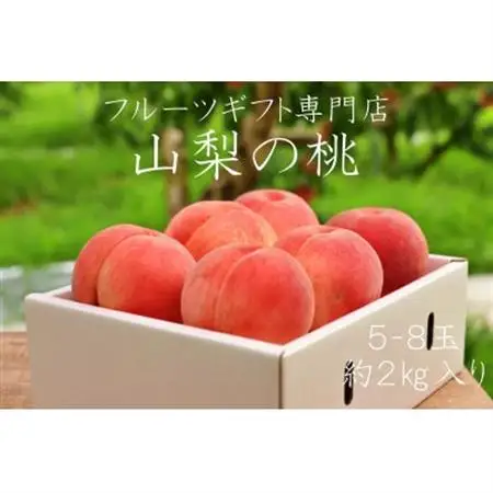 【2026年発送】山梨県山梨市産　高糖度　旬の採れたて桃【5～8玉】約2kg【配送不可地域：離島】【1365409】