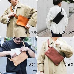 【minca】 全4色 栃木レザーのボディバッグ /キャメル【小物 ファッション 人気 おすすめ 】