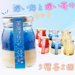 プリン 6個 セット 沼津深海プリン工房 深い海 と 深い苺