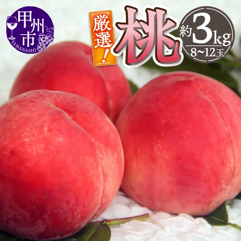 厳選！山梨県甲州市産 桃 約3kg【2026年発送】（THR）B14-800 桃 フルーツ