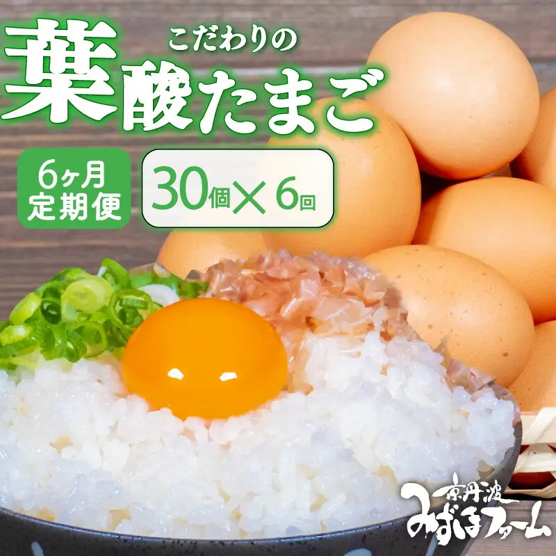 【定期便6ヶ月】純国産鶏 葉酸たまご 180個｜たまご