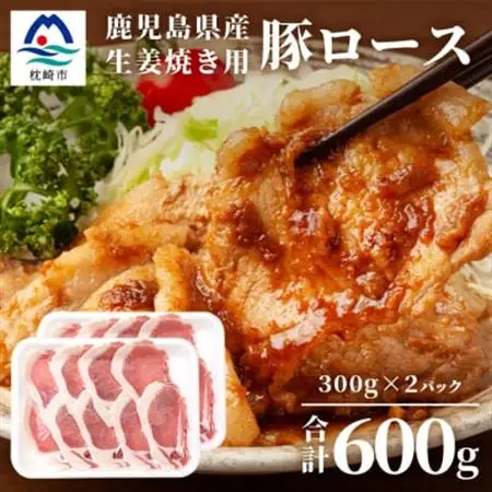 鹿児島県産豚 ロース しょうが焼き用 300g×2パック 豚ロース肉 生姜焼き A6-180_肉  豚肉 _【配送不可地域：離島】【1166400】