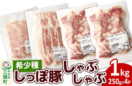 かわい農場「中ヨークシャー交雑種」しゃぶしゃぶセット 合計1kg 【B：バラ、ロース、小間切れ】