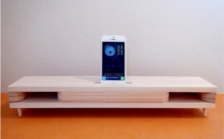 iPhone Speaker（木の音．Konon）リムジン【電力不要 大工職人 ハンドメイド ナチュラル】