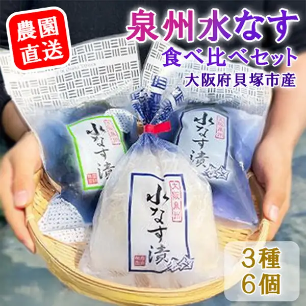水なす漬３種６個セット