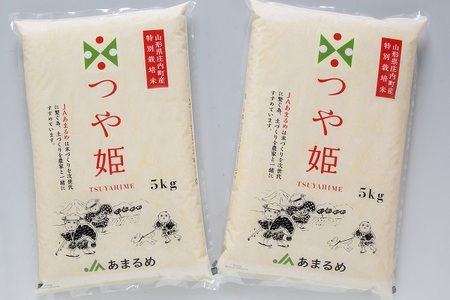JAあまるめ 山形県庄内町産 特別栽培米 つや姫 5kg×2袋 令和7年産 2025年産 ブランド米 米 国産 単一原料米 山形 庄内平野 コシヒカリの原点、亀の尾発祥の地 庄内