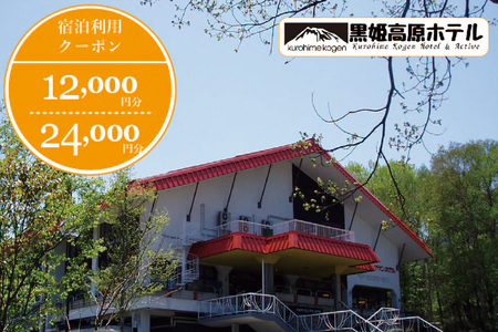  癒しの森の宿「黒姫高原ホテル 利用券（12,000円分）」　宿泊・食事・レンタルなどに利用可☆黒姫スノーパークまで徒歩3分【長野県信濃町ふるさと納税】 