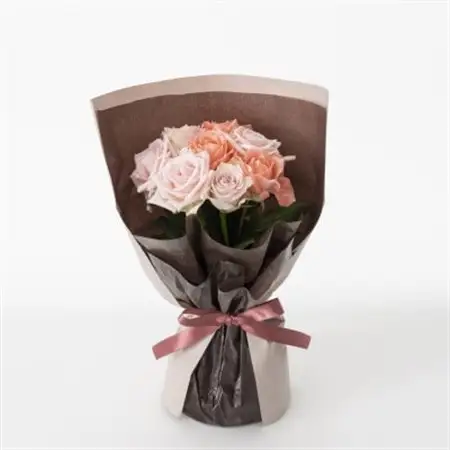 ホシファーム　届いた姿でそのまま飾れるスタンディング薔薇ブーケ　スイート8本_花・観葉植物  花 _【配送不可地域：離島・北海道・沖縄県】【1465216】