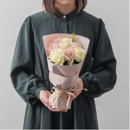 ホシファーム　フリルブーケ　ホワイトピンク　8本_花・観葉植物  花 _【配送不可地域：離島】【1465234】
