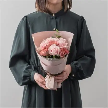 ホシファーム　フリルブーケ　ニュアンスピンク　8本_花・観葉植物  花 _【配送不可地域：離島】【1465236】