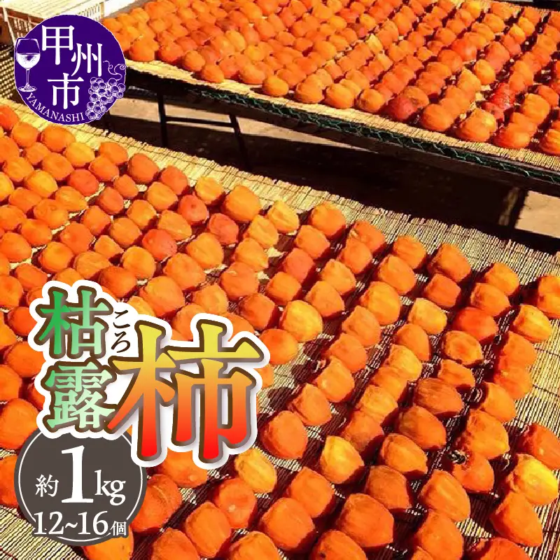 厳選！山梨県甲州市産 ころ柿 枯露柿 甲州百目 大1号箱 約1.0kg【2026年度発送】（THR）B17-810