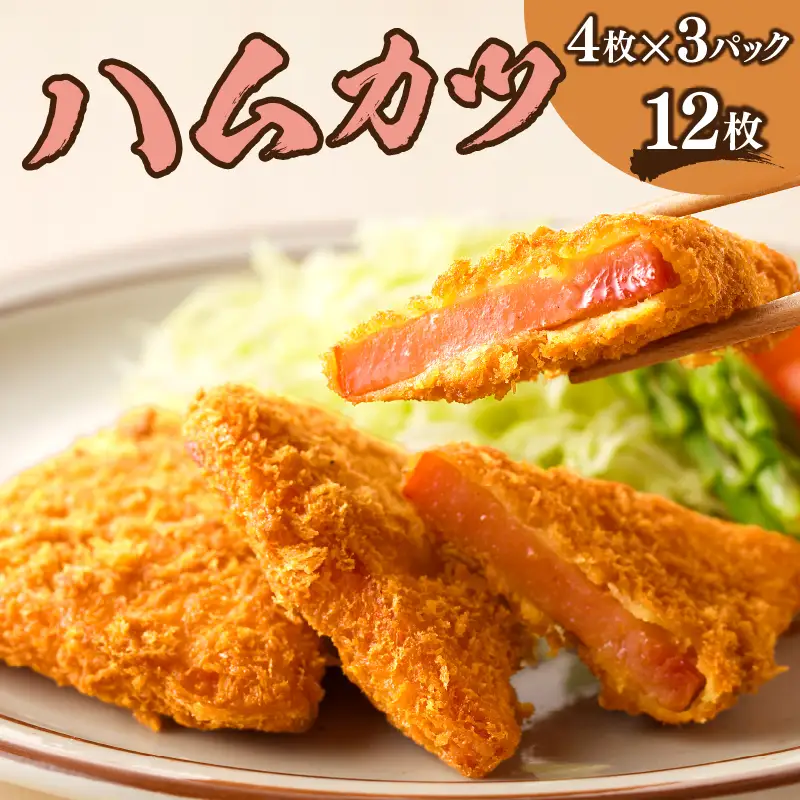 ハムカツ(計12枚) 豚 豚肉 加工品 国産_T006-0025