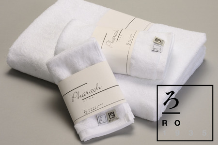 ろ七タオル　高級ホテル仕様「ファラオ」　バスタオル1枚フェイスタオル1枚（009_5078）