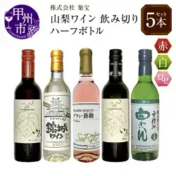 ワイン 山梨のワイン飲み切りハーフボトル5本セット（CKH）B18-770