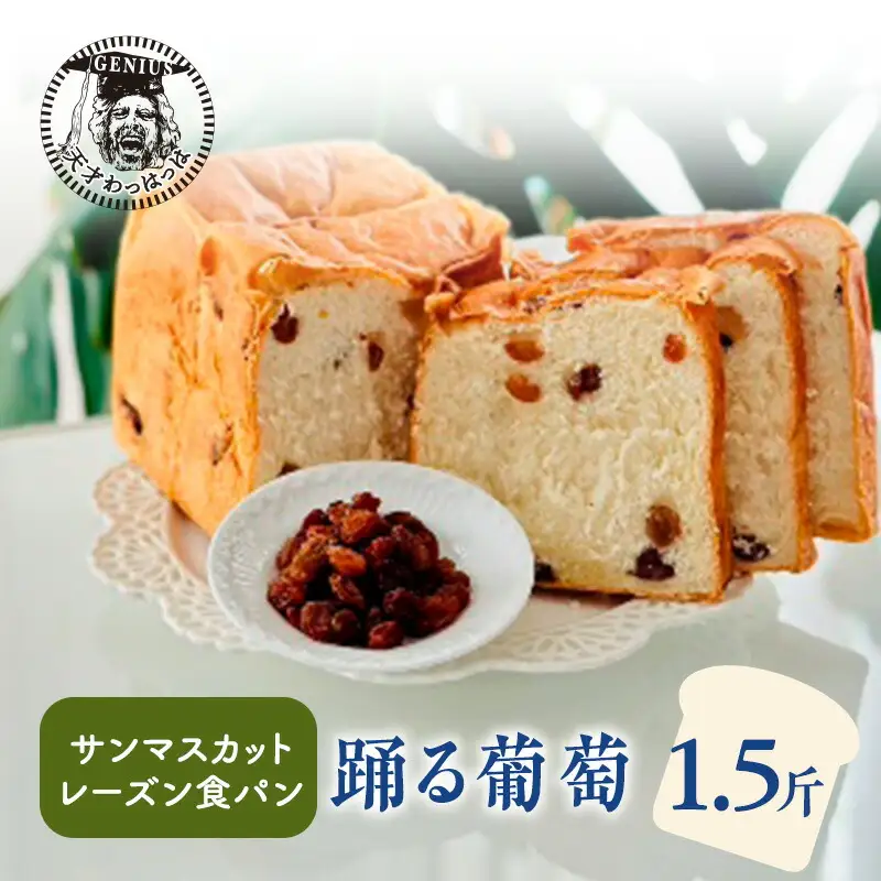 【ふるさと納税】 踊る葡萄 サンマスカット レーズン 1.5斤 パン ぱん 食パン ブレッド おいしい 朝食 朝ごはん 朝  数量限定 訳あり ふるさと納税 ふるさと 人気 おすすめ 送料無料 兵庫県 三田市 [3d28bae530012]