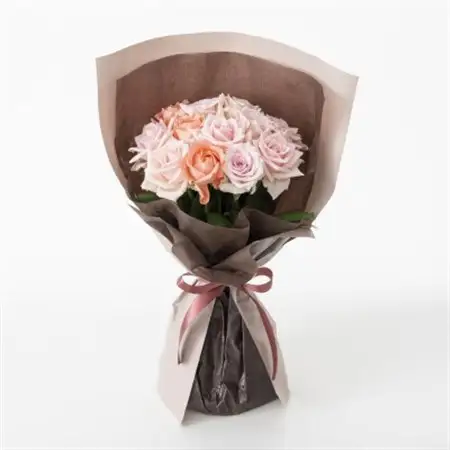 ホシファーム　届いた姿でそのまま飾れるスタンディング薔薇ブーケ　スイート12本_花・観葉植物  花 _【配送不可地域：離島】【1465221】