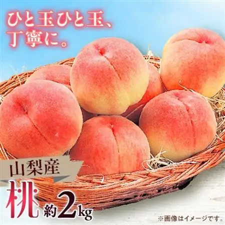 【2026年発送】山梨市産　桃　約2kg【配送不可地域：離島】【1465104】