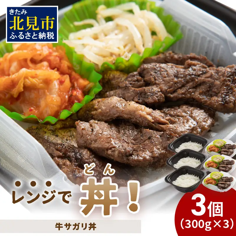 レンジで丼！牛サガリ丼 3個 ( 弁当 どんぶり 丼 サガリ 冷凍 簡単調理 )【136-0056】