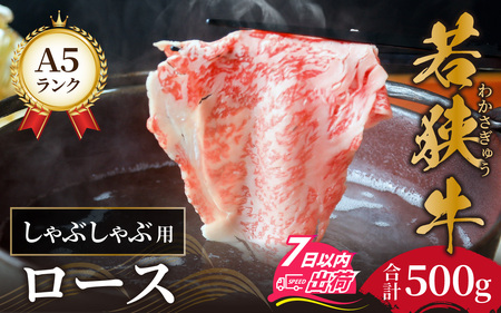 若狭牛A5ランクしゃぶしゃぶ用ロース 500g[C-037001] / しゃぶしゃぶ