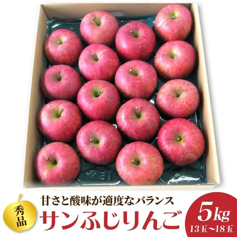 りんご（サンふじ）５ｋｇ　１３～１８玉　0056-2621