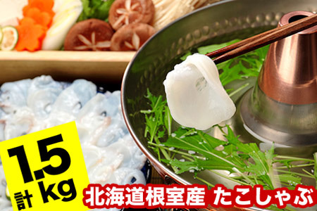 【北海道根室産】タコしゃぶ250g×6P(計1.5kg) B-24014