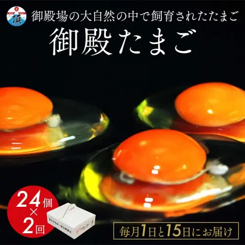 《1日と15日にお届け》御殿たまご 赤たまご 24個入×月2回（破損保障含む）（6個入モウルドパック×4P入）◇ ｜ 卵 タマゴ 玉子 たまごかけご飯 生卵 鶏卵 卵焼き 国産 御殿場産 ※北海道・沖縄・離島への配送不可