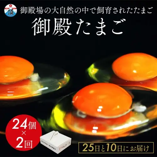 《25日と10日にお届け》御殿たまご 赤たまご 24個入×2回（破損保障含む）もみがら入 ◇ ｜ 卵 タマゴ 玉子 たまごかけご飯 生卵 鶏卵 卵焼き 国産 御殿場産 ※北海道・沖縄・離島への配送不可