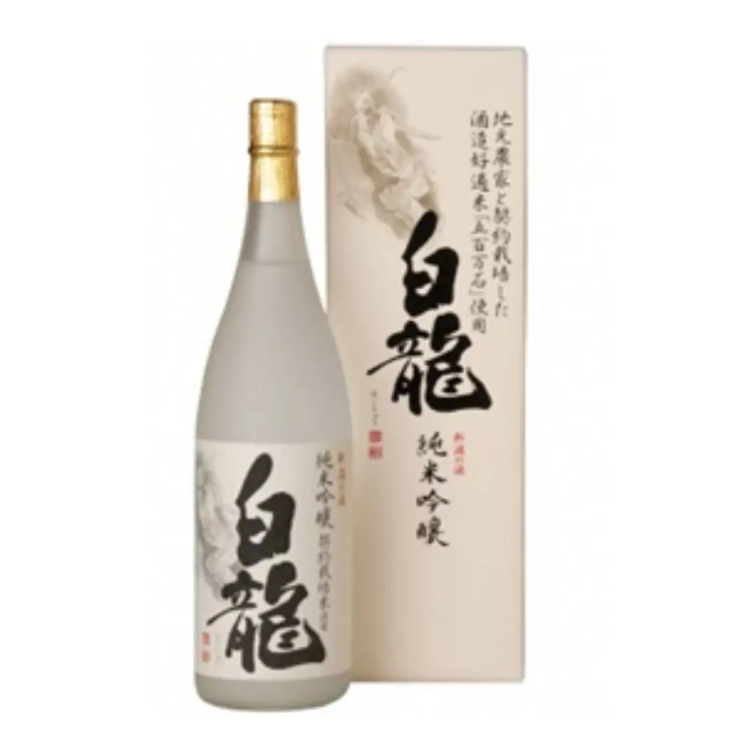 白龍酒造 契約栽培米 純米吟醸 白龍 1.8L 1800ml 贈答 贈り物 ギフト 五百万石 100% 純米吟醸酒 落ち着いた香り スッキリ 辛さ お米 の ふくよかな 旨み 広がる 白龍 はくりゅう 酒 日本酒 ポン酒 父の日 新潟県 阿賀野市 1O03014