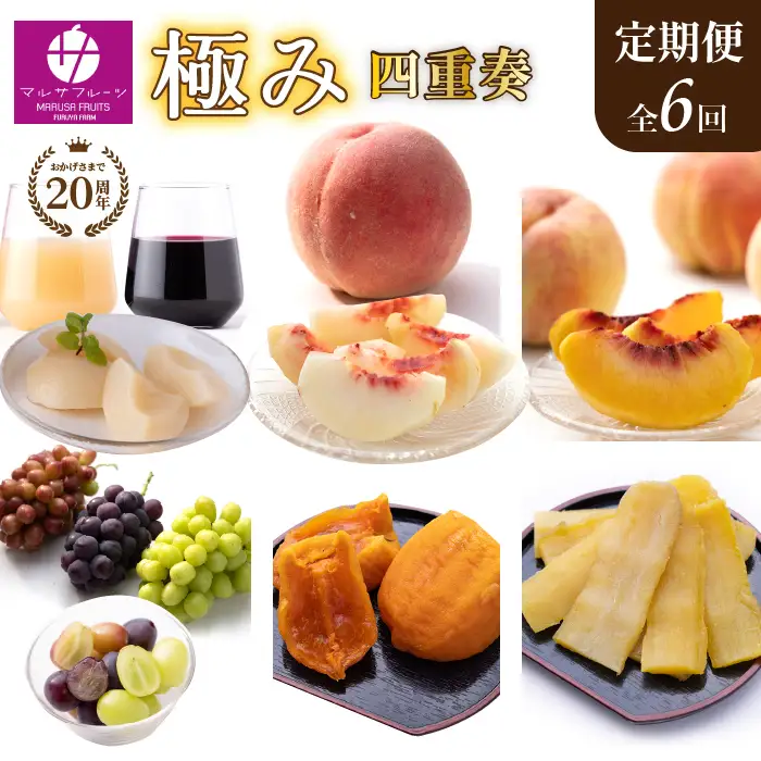 【定期便：全6回】極み四重奏 季節ごとの最高品を産地直送 088-017