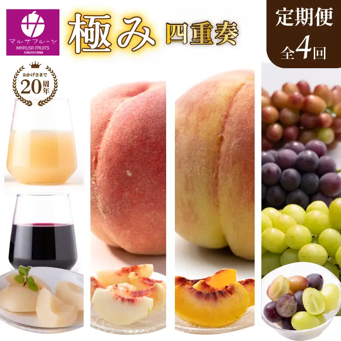 【定期便：全4回】極み四重奏 季節ごとの最高品を産地直送 088-018