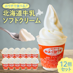 おウチで食べる北海道牛乳ソフトクリームセット12個入り