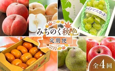 【先行予約令和8年発送】 みちのく“秋色”定期便 全4回 もも モモ 桃 デザート フルーツ 果物 くだもの 果実 食品 山形県 FSY-2663
