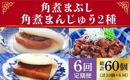 【6回定期便】＜月替り！＞ 長崎角煮まんじゅう＋大とろ角煮まんじゅう（各5個）・長崎角煮まんじゅう＋角煮まぶし（各5個）冷凍  [DBG072]