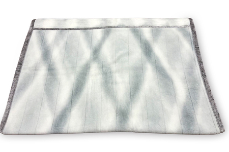 洗える ボリューム満点 マイヤー衿付合わせ毛布 シングルサイズ(約140×200cm) MS-152 グレー [4496]