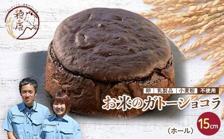 グルテンフリー お米のガトーショコラ 15㎝ホール バレンタイン チョコレート プレゼント ギフト 低糖質 糖質オフ ヘルシー 米粉 お菓子 洋菓子 おやつ デザート スイーツF21T-236