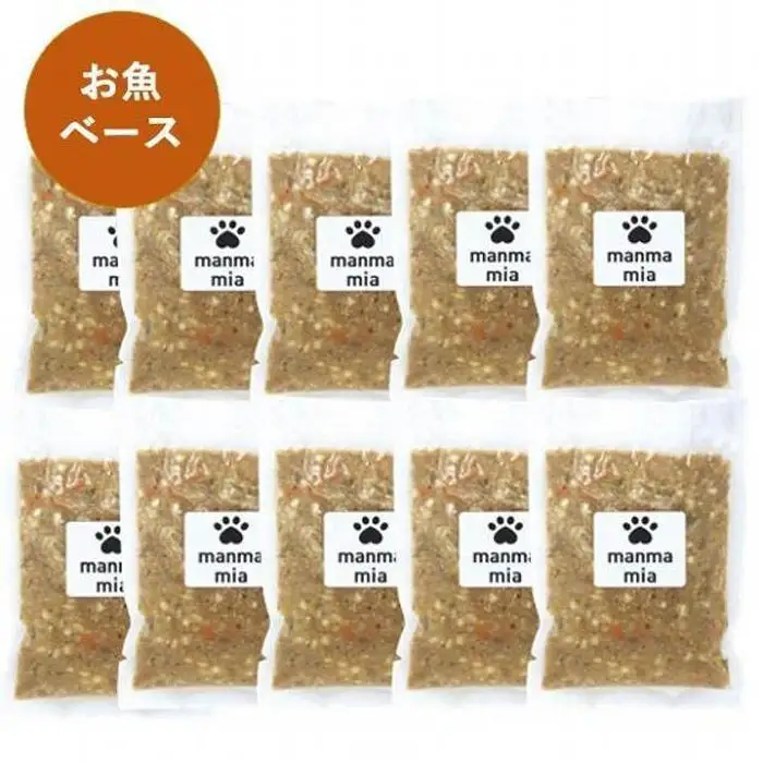 【福岡市】マンマミーア【冷凍】（お魚ベース1袋140g）10袋＜犬用＞ | ペット ペットグッズ 人気 おすすめ 送料無料