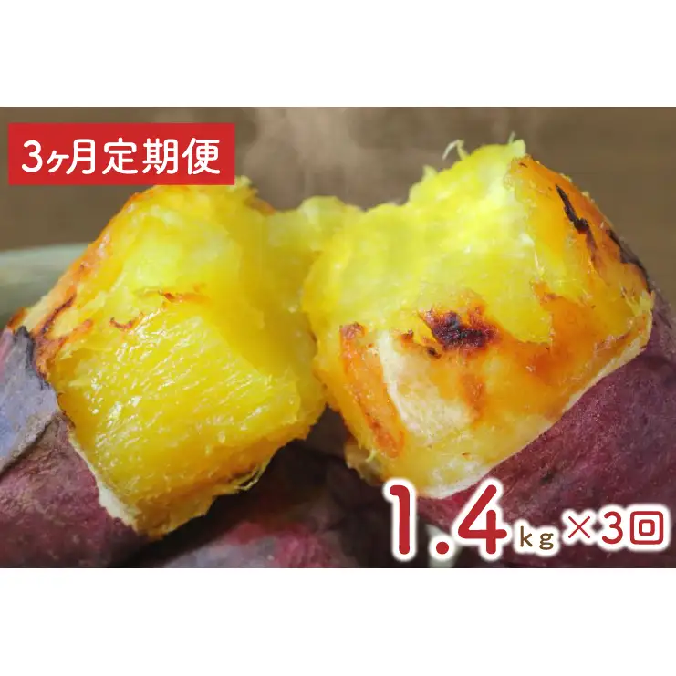 【3ヶ月定期便】★訳あり★紅はるか冷凍焼き芋約1.2kg＋おまかせ品種さつまいも　合計約1.4kg（EY-32）