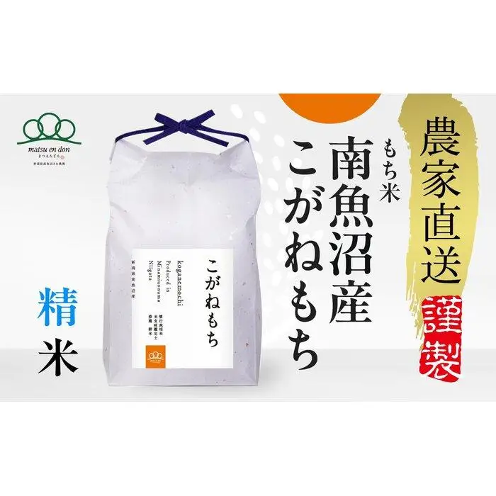 【令和8年産新米予約】精米5kg 南魚沼産こがねもち（もち米）・農家直送_AG【銘柄米 ブランド米 精米 もち米 魚沼産 新潟米 産地直送 お米 米 こめ コメ ご飯 御飯 ごはん】【令和8年9月中旬から1ヶ月以内に順次発送予定】