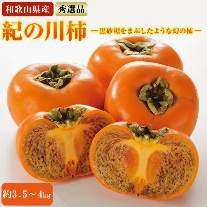 【希少】紀の川柿約3.5～4kg（種無し）秀選品★2026年11月頃より順次発送［TM12］柿