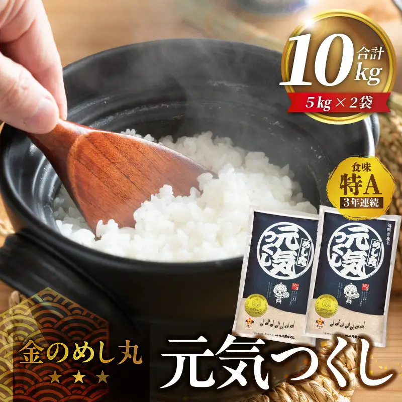 金のめし丸元気つくし 10kg（5kg×2袋） 令和7年産_ 白米 お米 〔Gr044〕