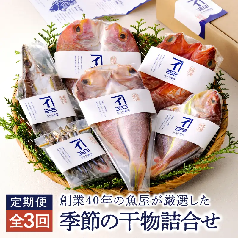 2144  【 全3回 定期便 】 創業40年 の 魚屋 が 厳選 した 季節 の 干物 詰合せ KN025-T01 魚 加工食品