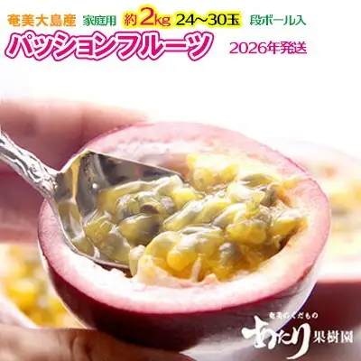 2026年発送【あたり果樹園】奄美パッションフルーツ 家庭用 約2kg 果物  フルーツ